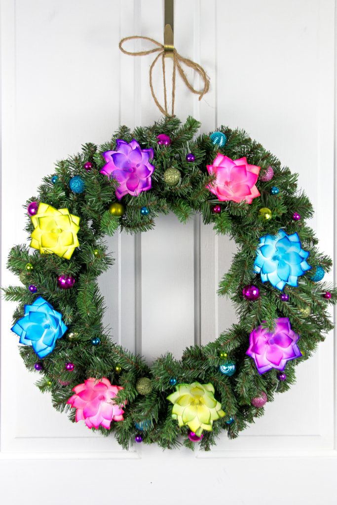 colorful christmas wreath
