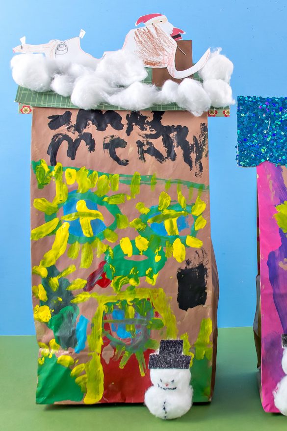 Christmas Town Brown Paper Bag Craft for Kids Tonya Staab