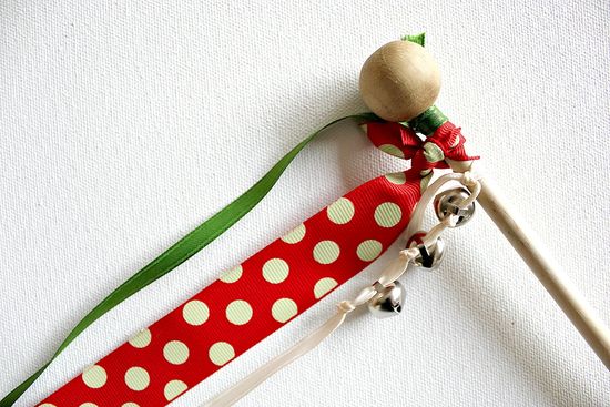 diy sleigh bell wand