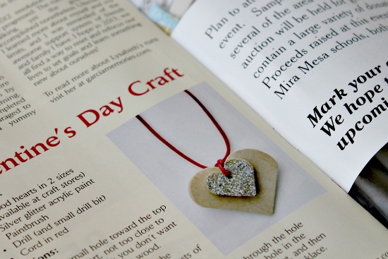 Mira Mesa Living Valentine's Day craft feature.