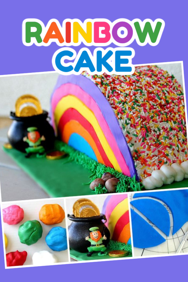 fondant rainbow cake pinterest