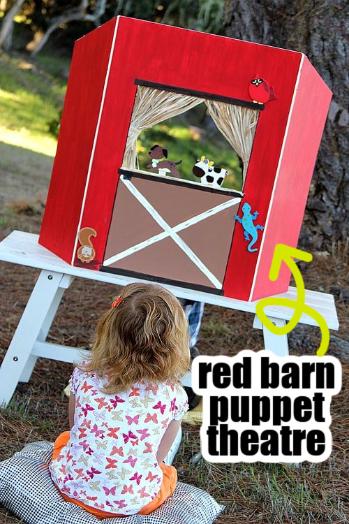 red barn diy puppet theatre pinterest