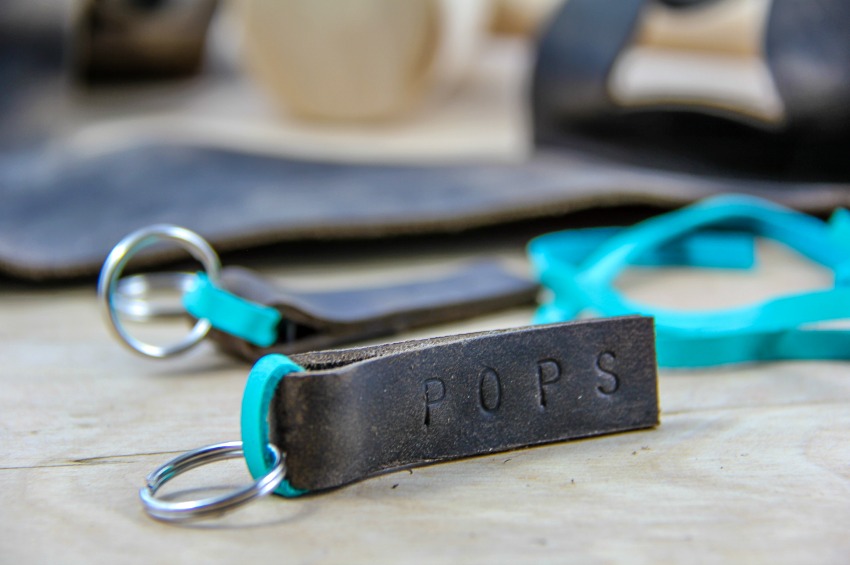 homemade leather key chain