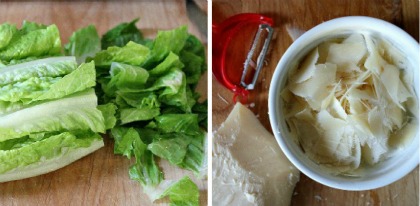 lettuce and cheese to make a grilled chicken caesar salad recipe