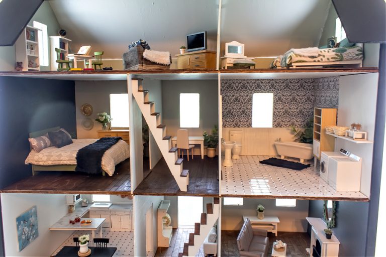 DIY Custom Dollhouse Wood Flooring Tonya Staab