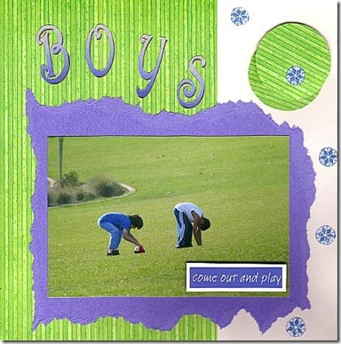 scrapbook page ideas for boys