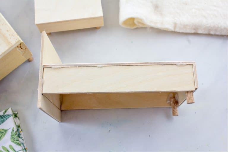 Basic DIY Dollhouse Bed with a Headboard Tonya Staab