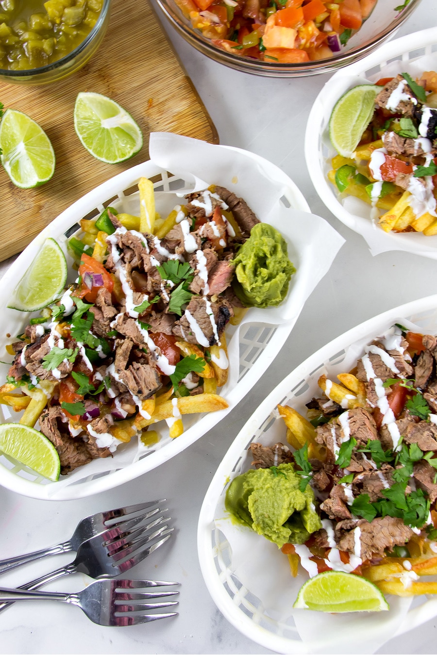 Loaded carne asada fries recipe inspired by a California burrito