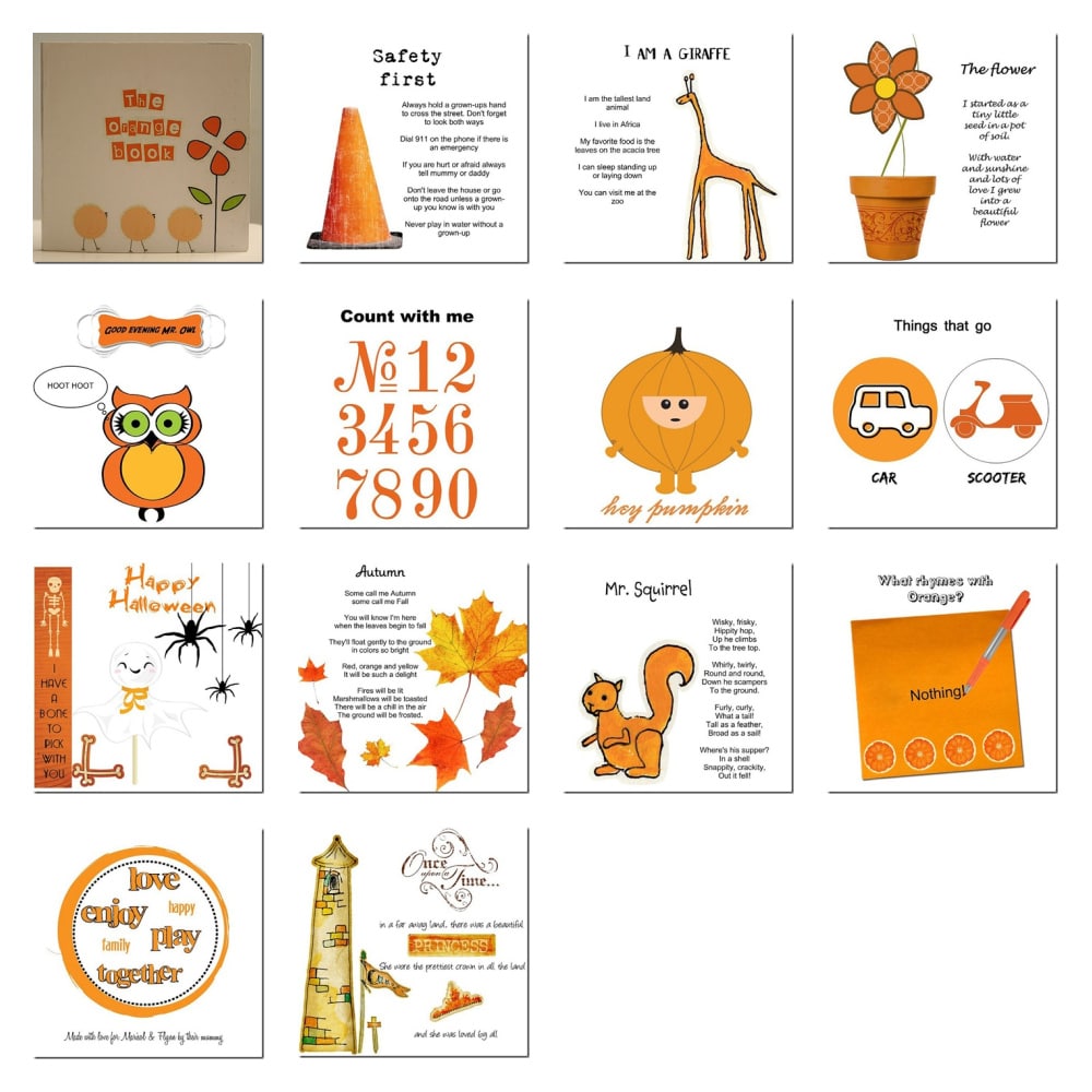 homemade orange book for kids