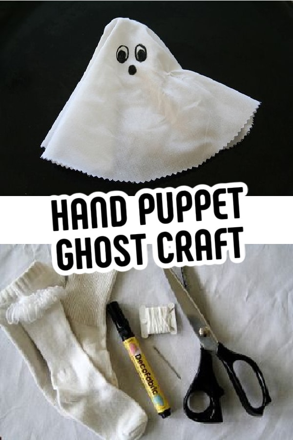 halloween ghost hand puppet craft pinterest