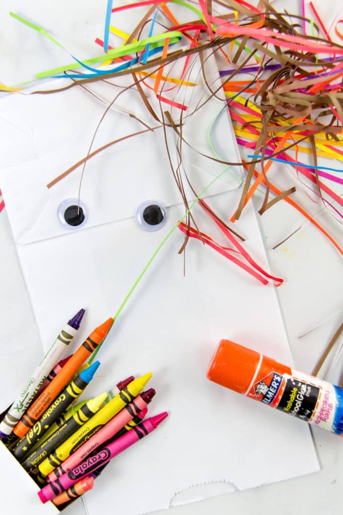 Colorful Paper Bag Scarecrow Puppet Craft for Kids | Tonya Staab