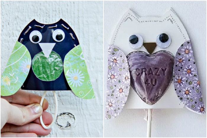 owl lollipop cover craft for kids