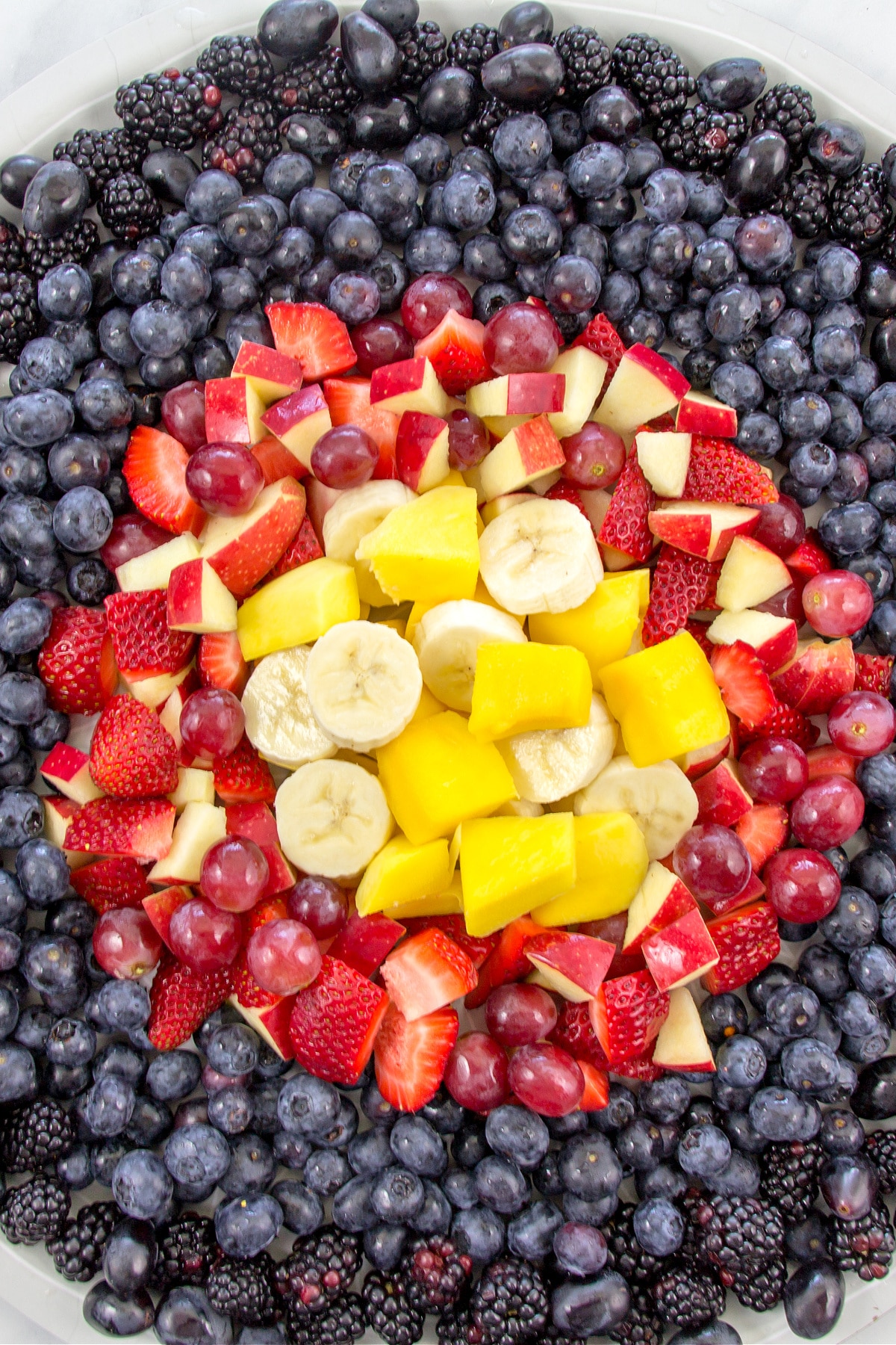 bullseye target fruit tray for an archery party