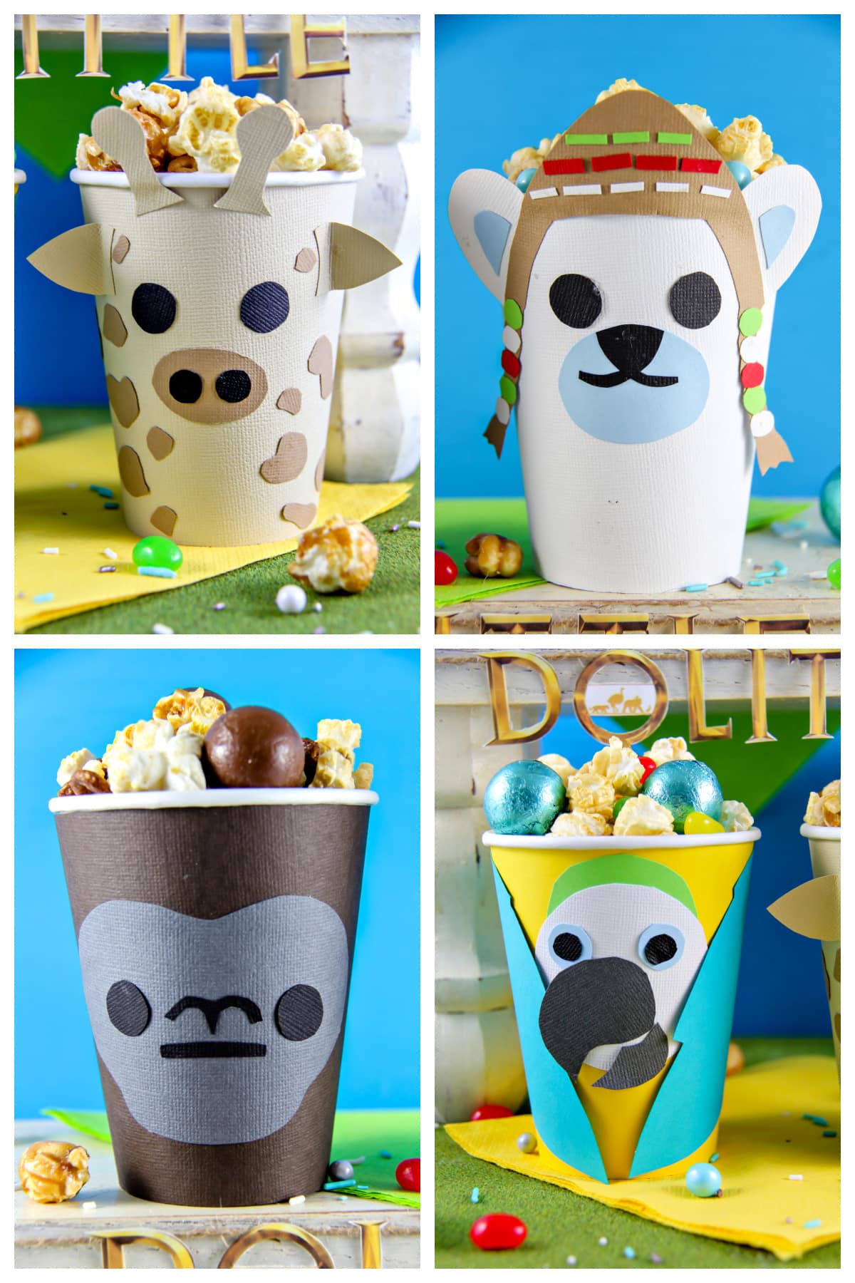 Dolittle movie paper cup animals