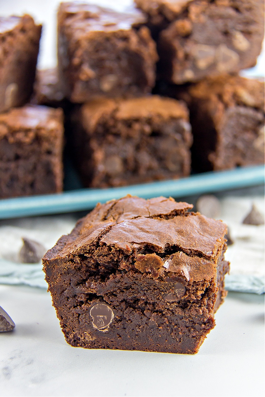 fudgy homemade chocolate chip cookie brownies