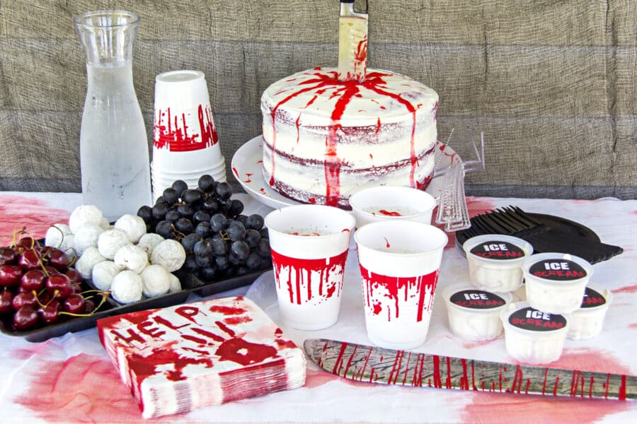 scary halloween movie night party ideas and food for teens with a slasher theme